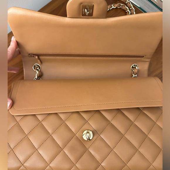 Chanel Large Classic Handbag Beige - Picture 12 of 16